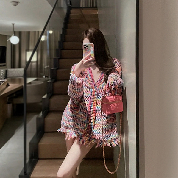 fashion-full-도레미 수술 니트 가디건(TIME SALE 10%)♡韓國女裝外套