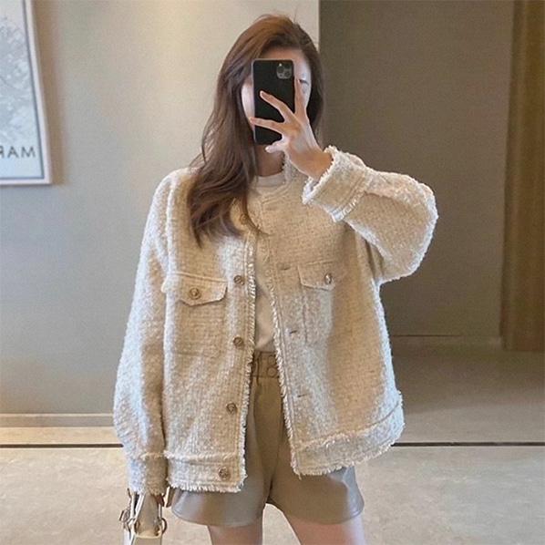 fashion-full-르센 루즈핏 트위드 자켓(TIME SALE 15%)♡韓國女裝外套