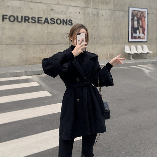 fashion-full-로체 버튼 하프 코트(TIME SALE 20%)♡韓國女裝外套