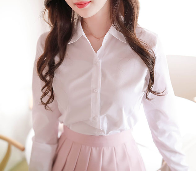 myfiona-깔끔페미닌 스판솔리드셔츠 a2106 - 러블리 로맨틱 1위 쇼핑몰 피오나♡韓國女裝上衣