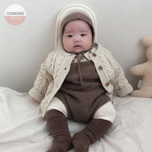cooingkids-베이비옷 - B꽈베기가디건 신생아가디건 아기 남아 베이비 백일 100일 돌 점퍼 가을아기옷♡韓國童裝外套