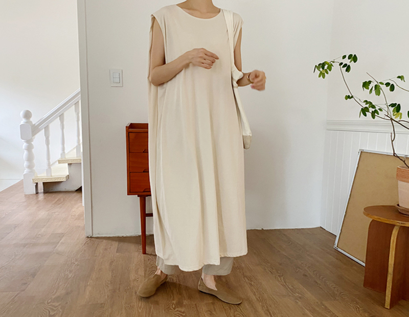 sibuya-케이프 슬리브리스 ops[BRANDNAME]♡韓國女裝連身裙