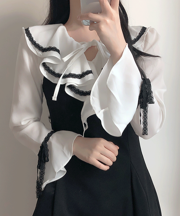 ssomedays-루비 레이스 프릴원피스(아이,핑크)♡韓國女裝連身裙